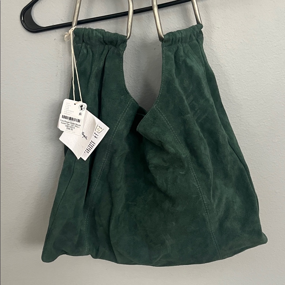 Free People Dark Green Suede Shoulder Bag - Picture 5 of 7